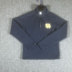 Vtg Notre Dame Fighting Irish Jansport Embroidered Half Zip Pullover Mens Size S